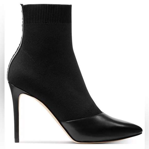 Michael Kors Black Stiletto Vicky Logo Tape Heels - Picture 3 of 11